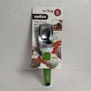 Zyliss Ice Cream Scoop Ergonomic Weighted Heavy Metal Kitchen Tool Lime Green